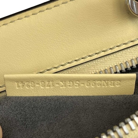 Fendi -DotCom Faces Convertible Small Yellow Satchel - Top Handle w/ Chain Strap - Picture 4 of 16